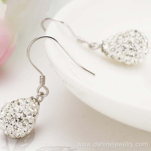 Drop Shamballa Bead Ladies Earrings Crystal Jewelry Earrings